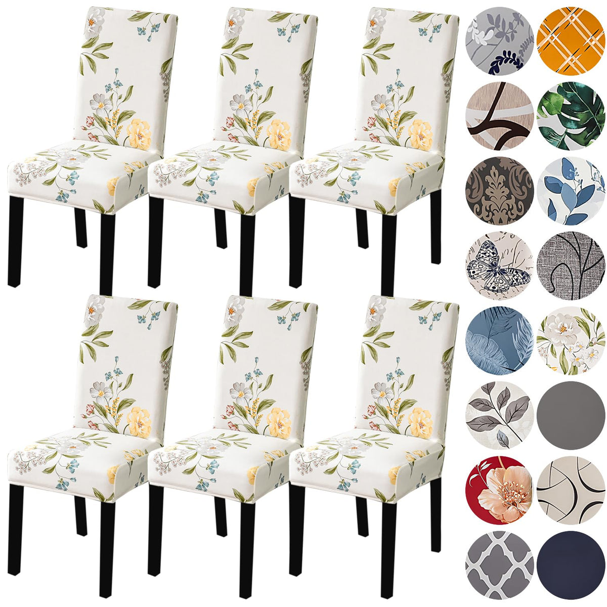HZDHCLH Dining Chair Covers Set of 4 Stretch Chair Slipcovers Washable