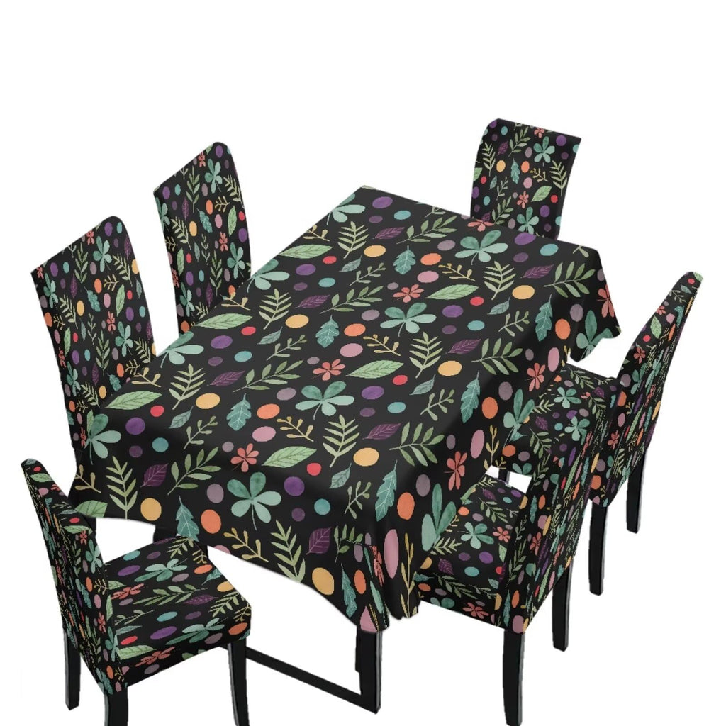 Dining Table Chair Covers 5 Pack, Removable Parsons Chair Slipcovers Dust Proof Tablecloths Scratch Resistant Seat Protector for Dining Room, Sunflower Honeycomb Bee Print Yellow