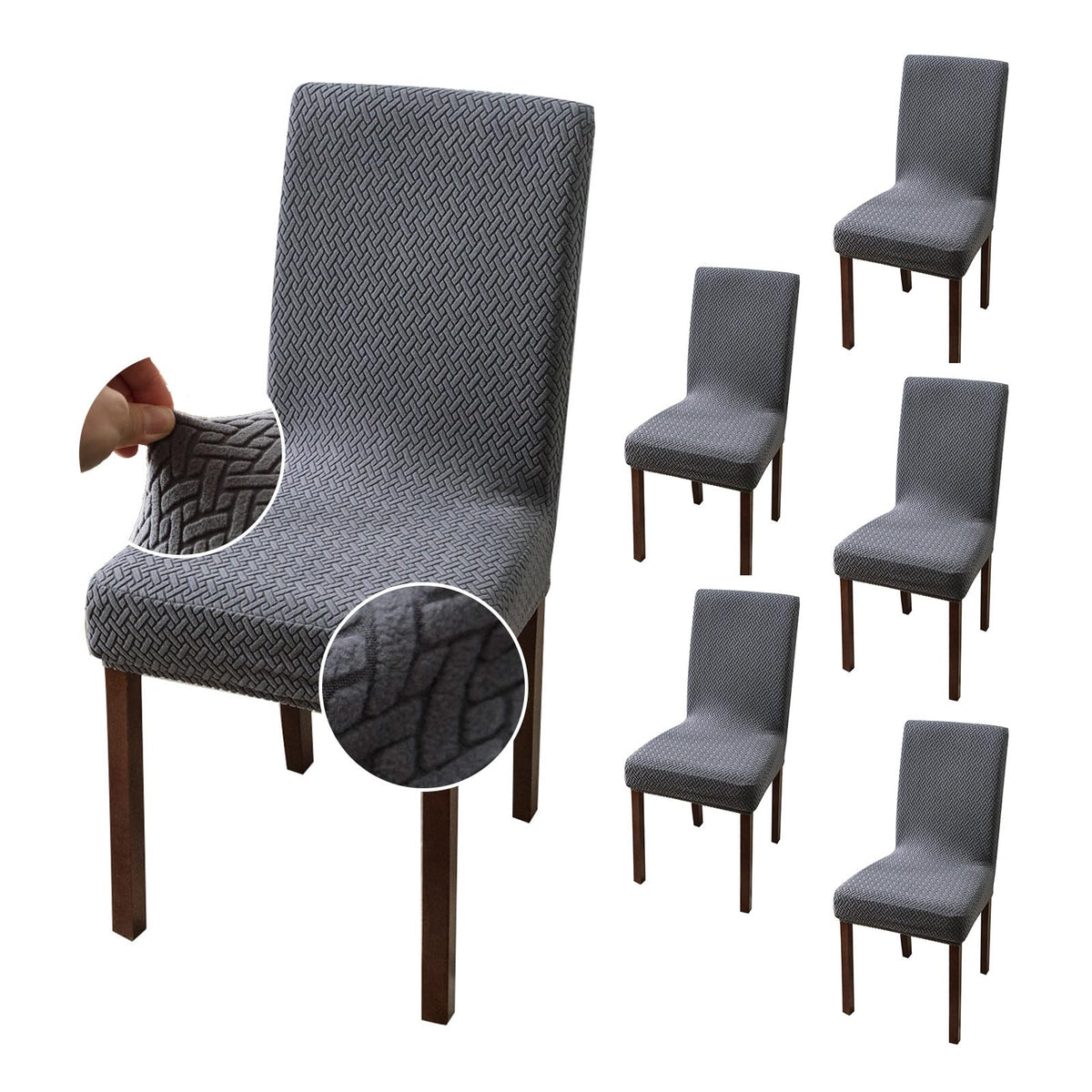 Genina Waterproof Chair Covers for Dining Room Chair Slipcovers Set of 4