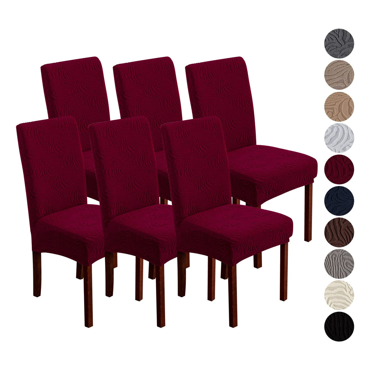 Dining Chair Covers Set of 6, Stretch Parsons Chair Slipcovers