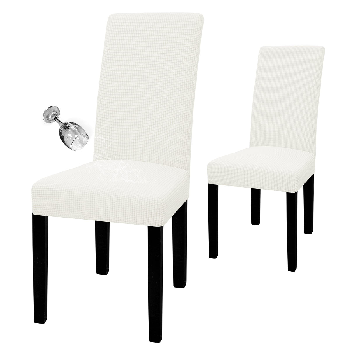 Easy-Going 100% Waterproof Dining Room Chair Covers Set of 6, Large