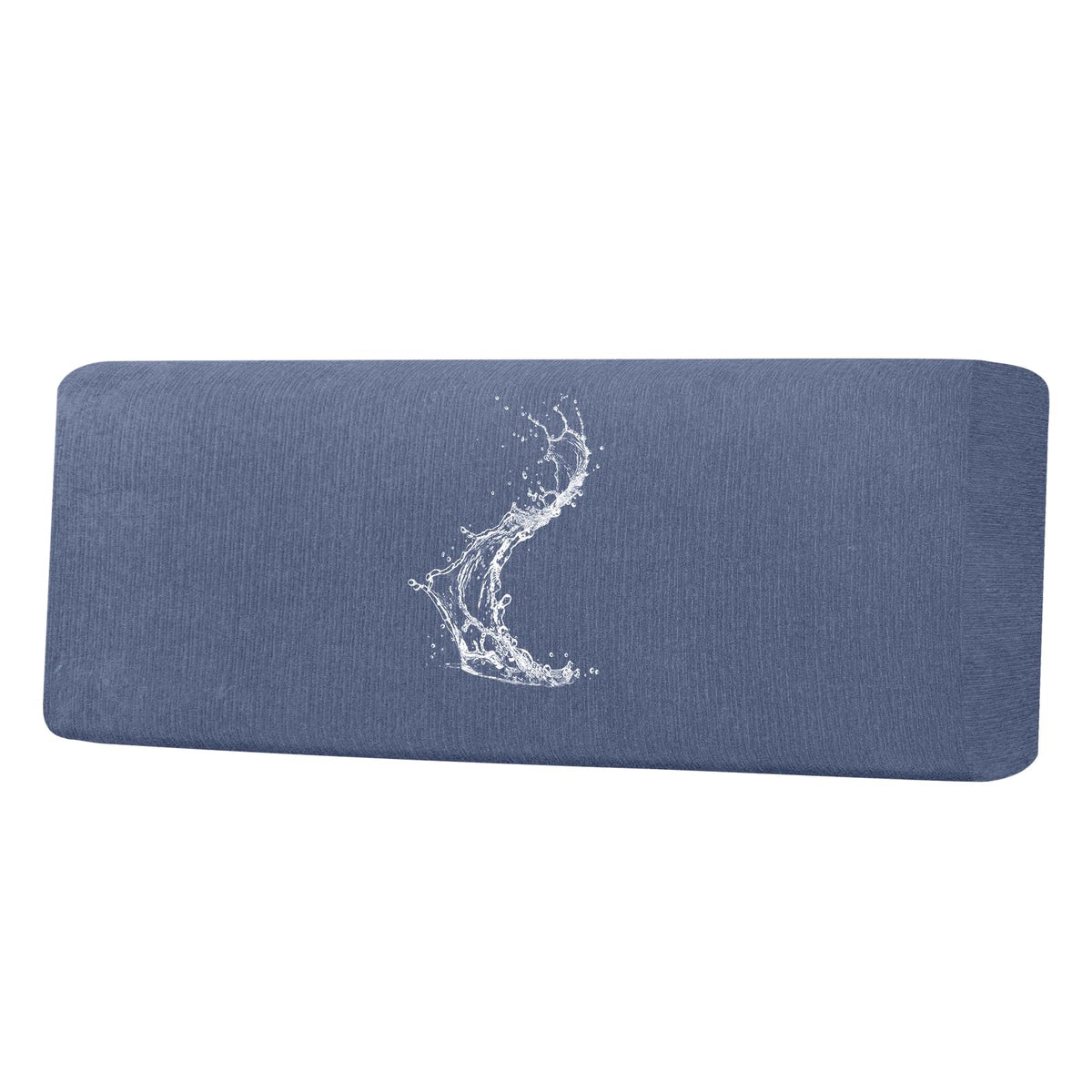 Waterproof RV Dinette Cushion Covers - Stretch Fabric Camper Seat Slipcover Replacement, Washable RV Couch Cover Designed for Camper Car Bench (Loveseat 2 Bench Cover, Blue Grey)