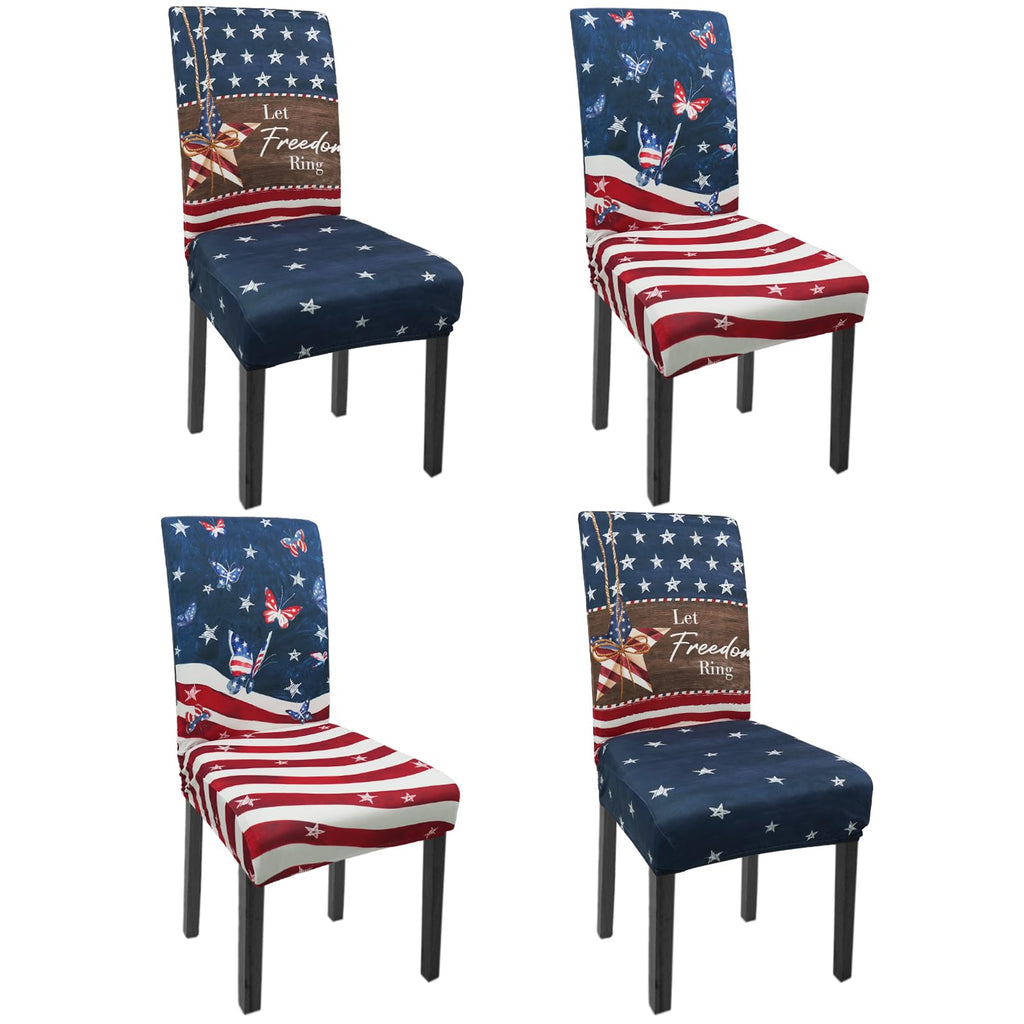 Halloween Chair Covers Set of 4 Pumpkin Ghost Spider Parsons Slipcovers
