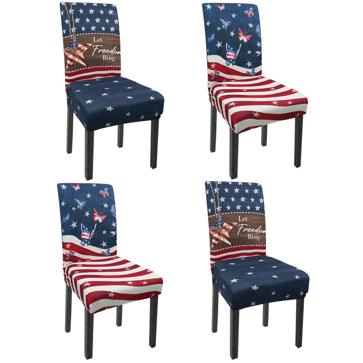 Halloween Chair Covers Set of 4 Pumpkin Ghost Spider Parsons Slipcovers
