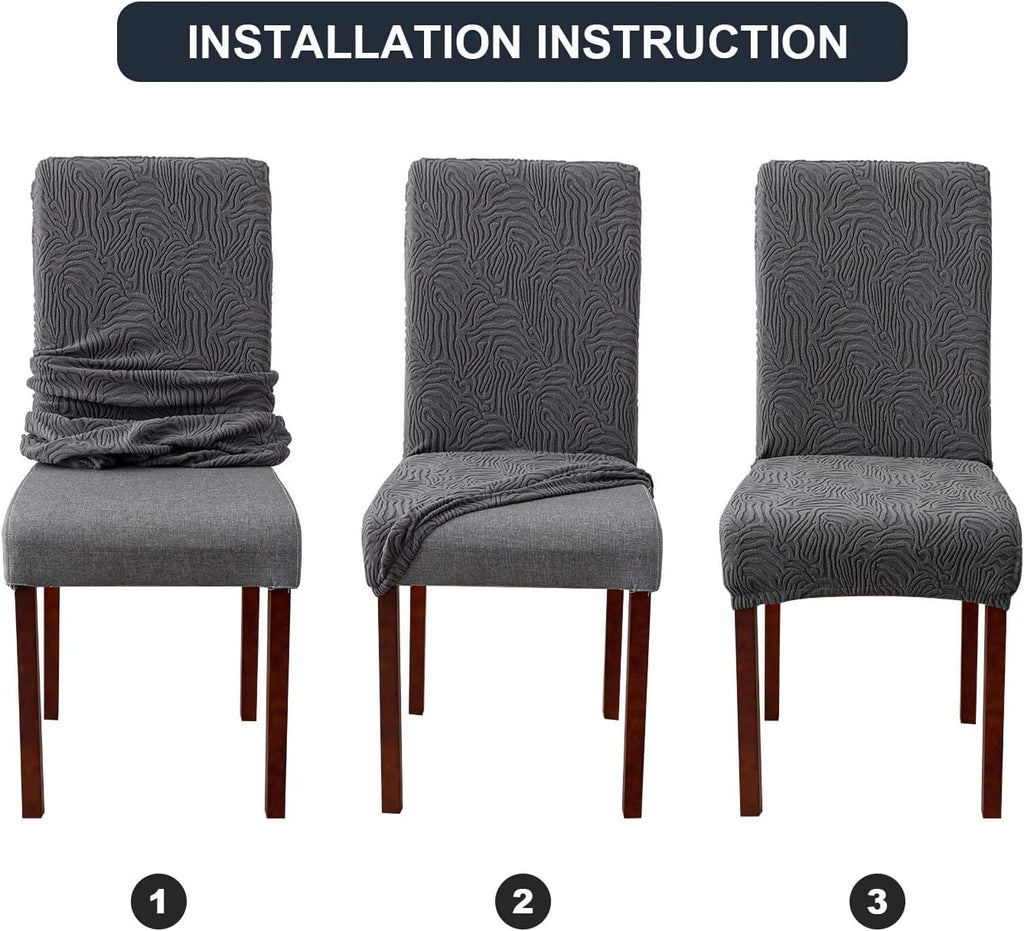 Dining Chair Covers Set of 6, Stretch Parsons Chair Slipcovers
