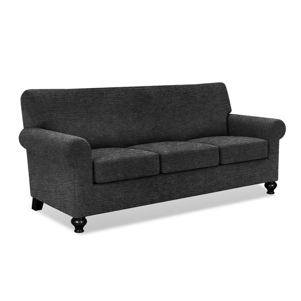 URBANLIFE 1-Piece Stretch Sofa Covers for 2 Cushion Couch, Dusk Blue Gray