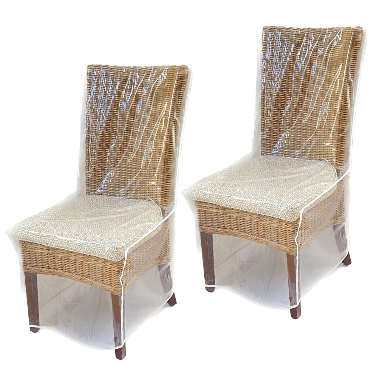 Evelots 6-Pack Clear PVC Dining Chair Covers, Spill-Resistant Protectors