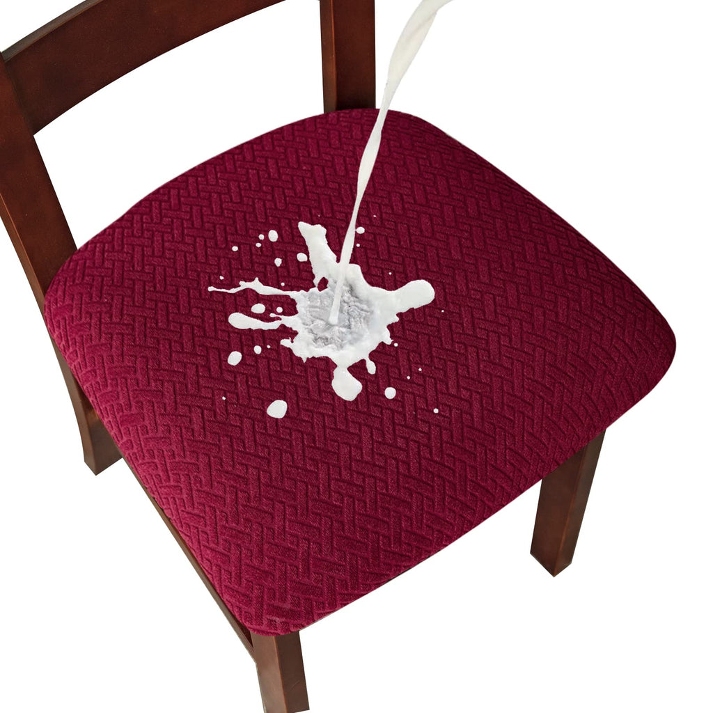 Genina Seat Covers for Dining Room Washable Chair Seat Slipcovers Set of 4