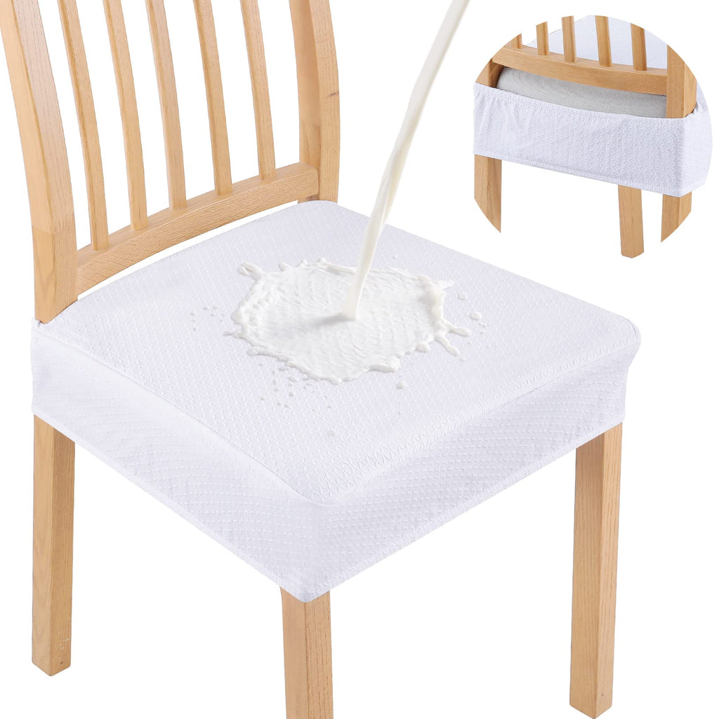 Smiry Waterproof Seat Covers for Dining Room Chairs, Set of 4