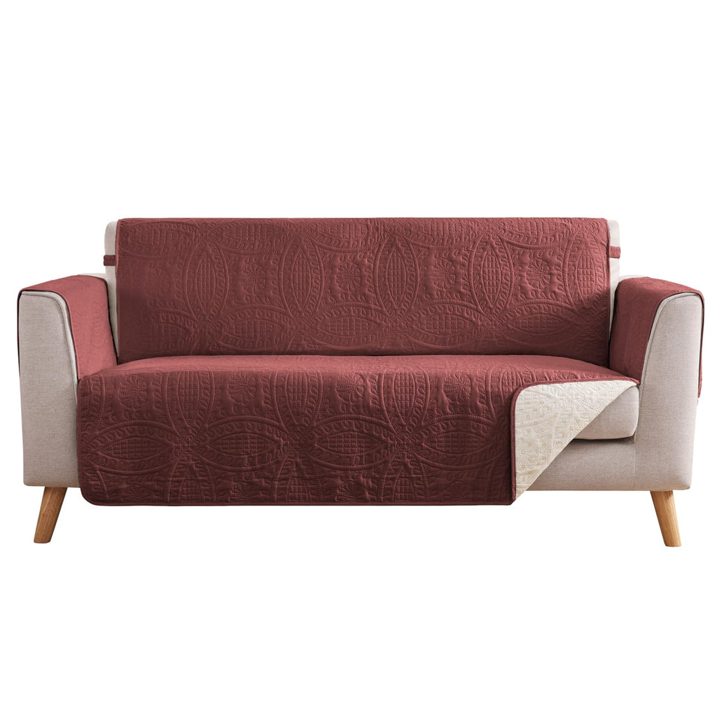 Beige Loveseat Covers for 2 Cushion Couch, Water-Repellent Quilted Covers for Sofa, Machine Washable Love Seat Couch Covers, Pet Friendly Loveseat Slipcovers (Loveseat 48", Beige Cream)