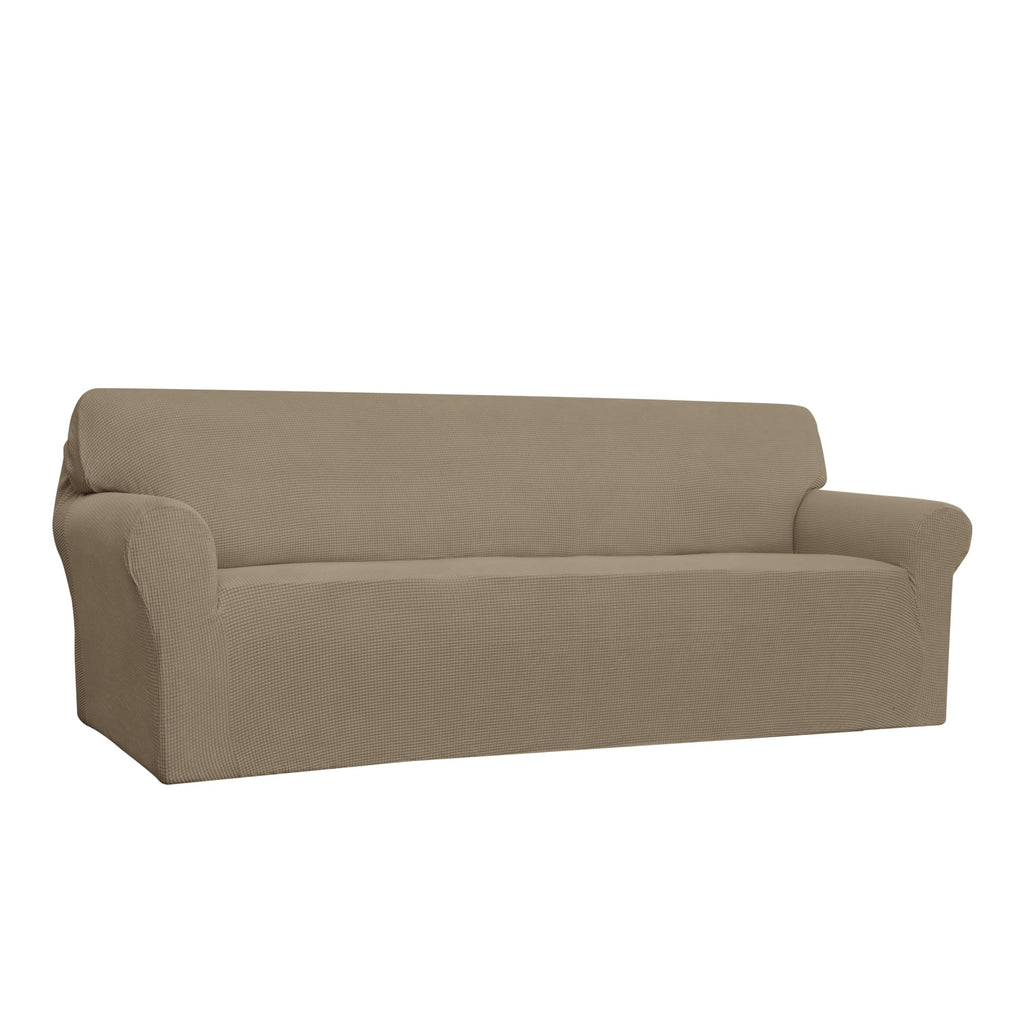 Easy-Going Stretch Loveseat Couch Covers Washable Cream