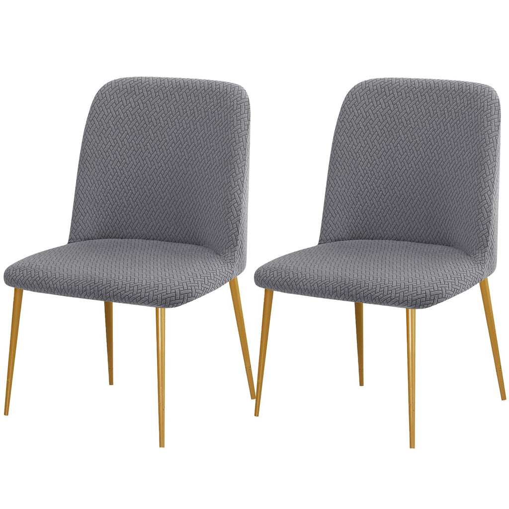 Gollense Curved Back Chair Covers for Dining Room, Mid Century Modern Chair Slipcovers, Semi Circle Back Chair Seat Protector for Kitchen Living Room (4, Beige)