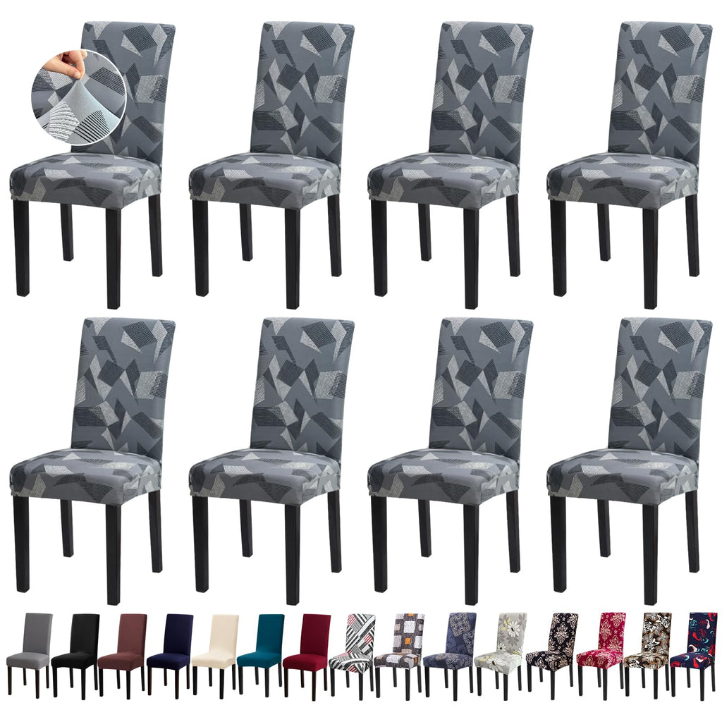 Chair Covers, Stretch Dining Room Chair Covers Set of 6, Removable Washable Dining Chair Slipcovers for Home, Hotel, Banquet