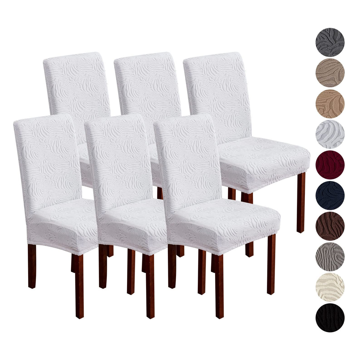 Dining Chair Covers Set of 6, Stretch Parsons Chair Slipcovers