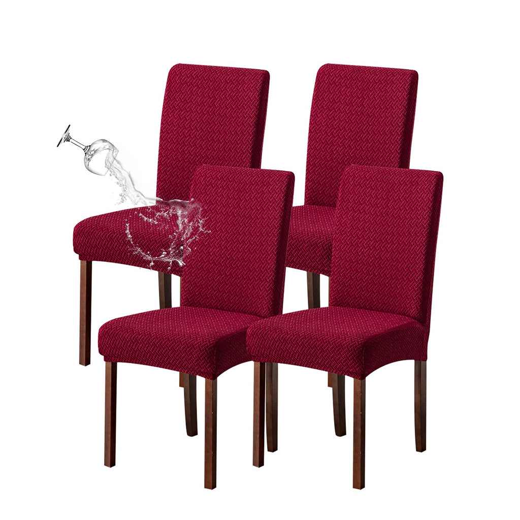 Genina Waterproof Chair Covers for Dining Room Chair Slipcovers Set of 4