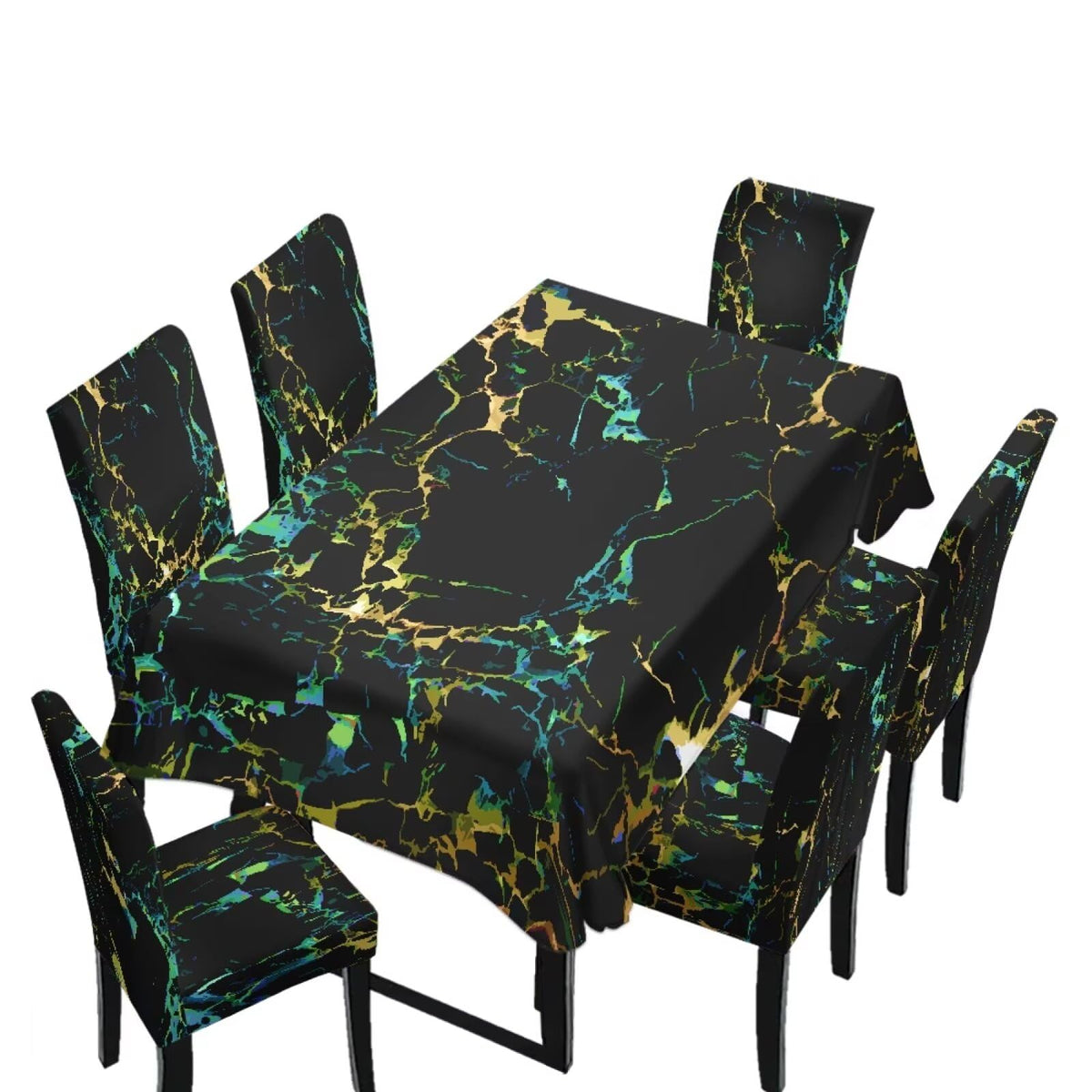 Dining Table Chair Covers 5 Pack, Removable Parsons Chair Slipcovers Dust Proof Tablecloths Scratch Resistant Seat Protector for Dining Room, Sunflower Honeycomb Bee Print Yellow
