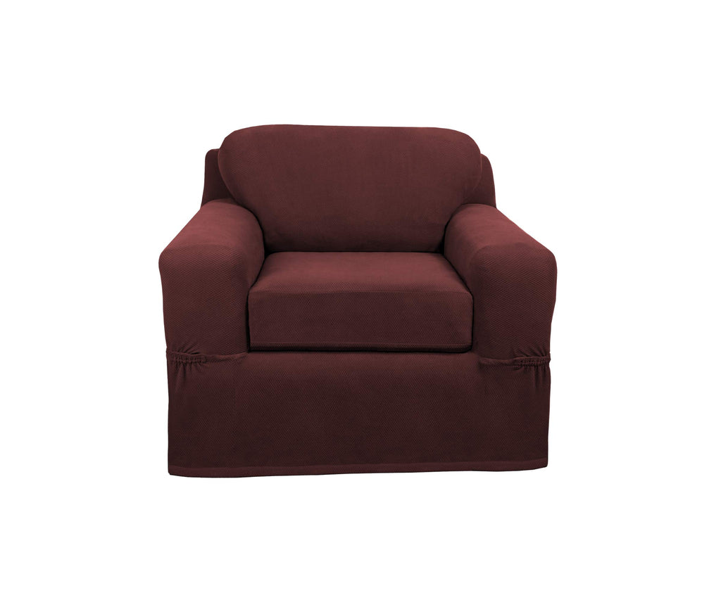 Maytex Pixel 2 Piece Loveseat Slipcover, Black