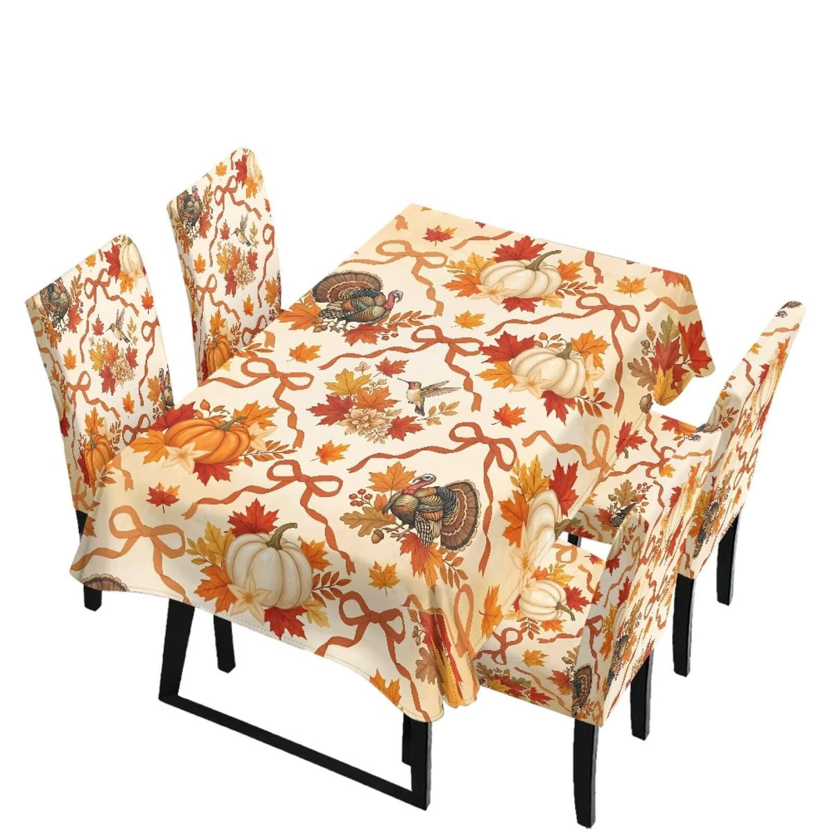 Maple Leaf Dining Table & Chair Cover Rectangle Dining Table Decor