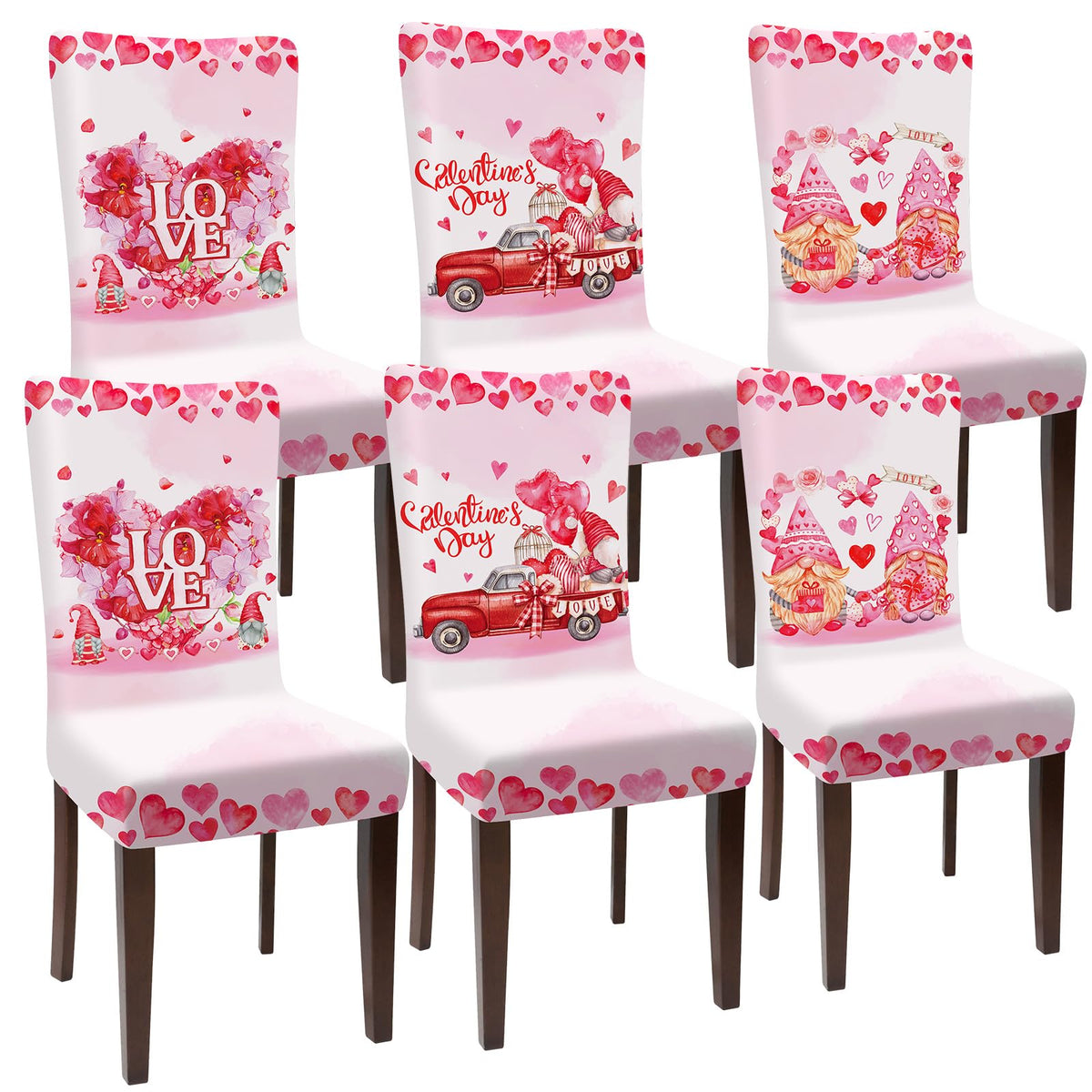 Preboun 6 Pcs Fall Chair Covers Pumpkin Dining Chair Slipcover Thanksgiving