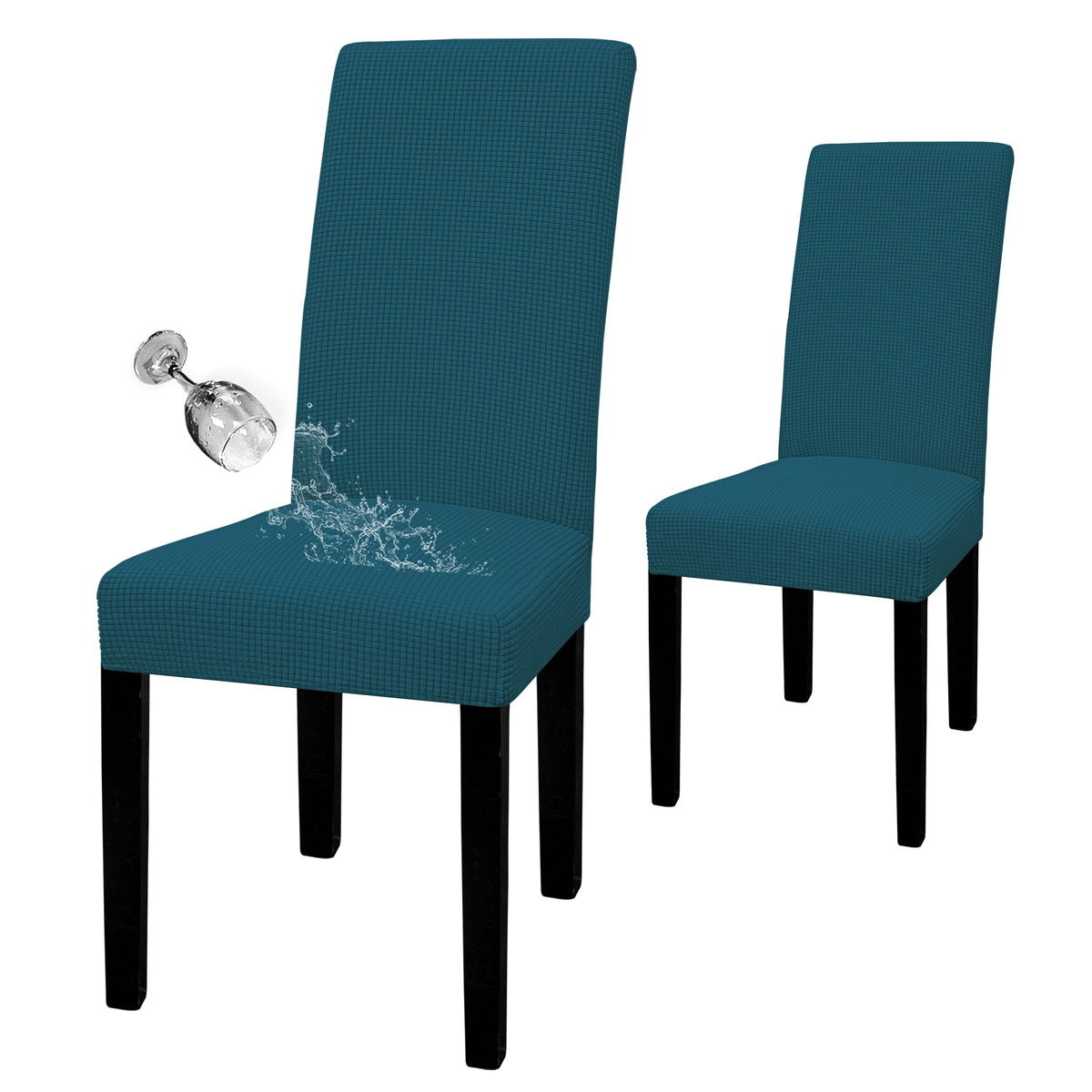 Easy-Going 100% Waterproof Dining Room Chair Covers Set of 6, Large