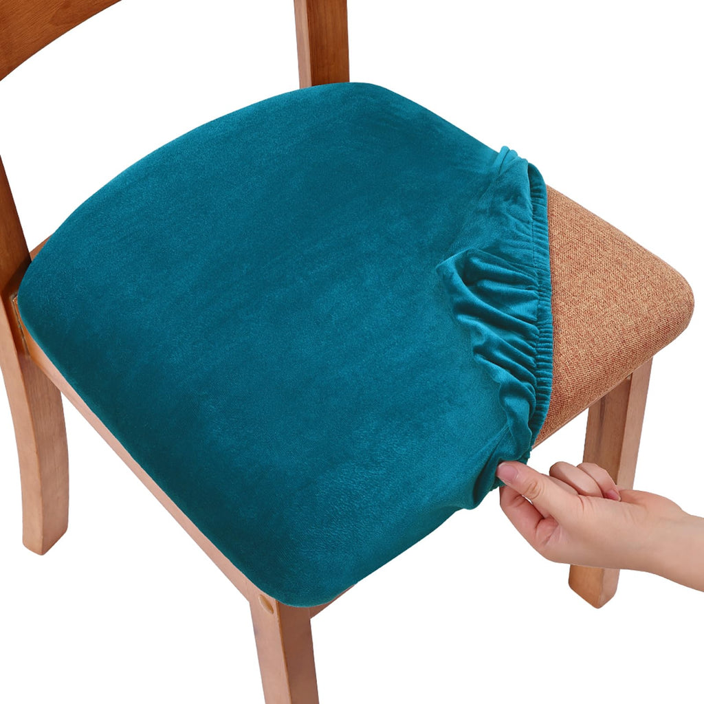Smiry Velvet Seat Covers for Dining Room Chair Set of 4