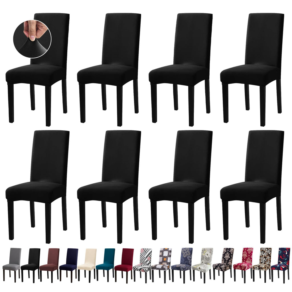 Chair Covers, Stretch Dining Room Chair Covers Set of 6, Removable Washable Dining Chair Slipcovers for Home, Hotel, Banquet