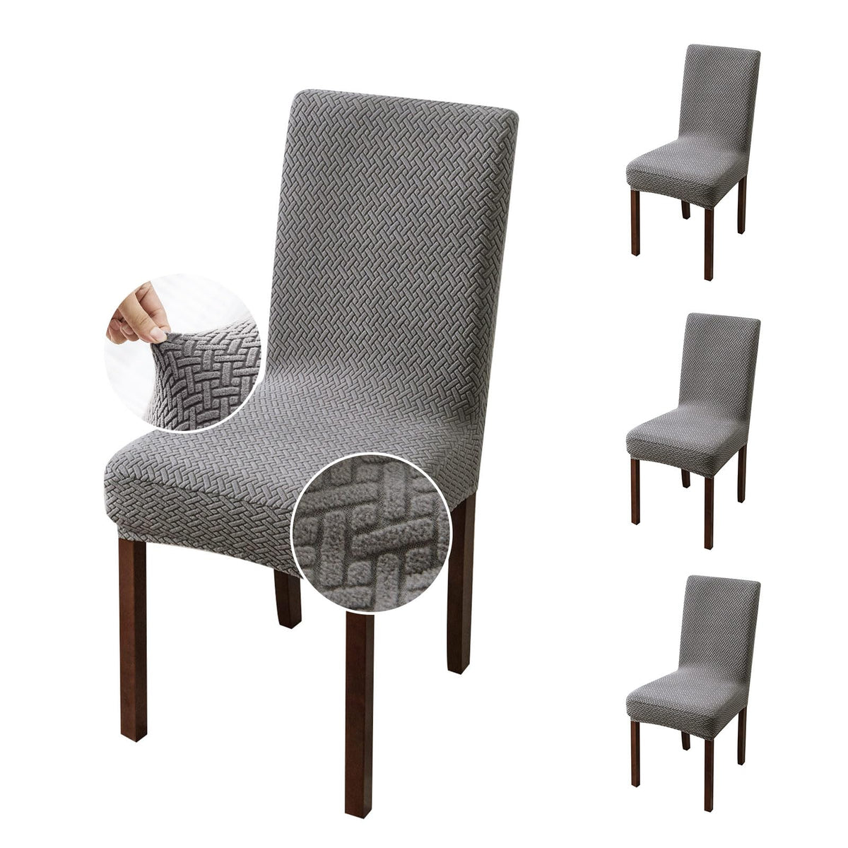 Genina Waterproof Chair Covers for Dining Room Chair Slipcovers Set of 4