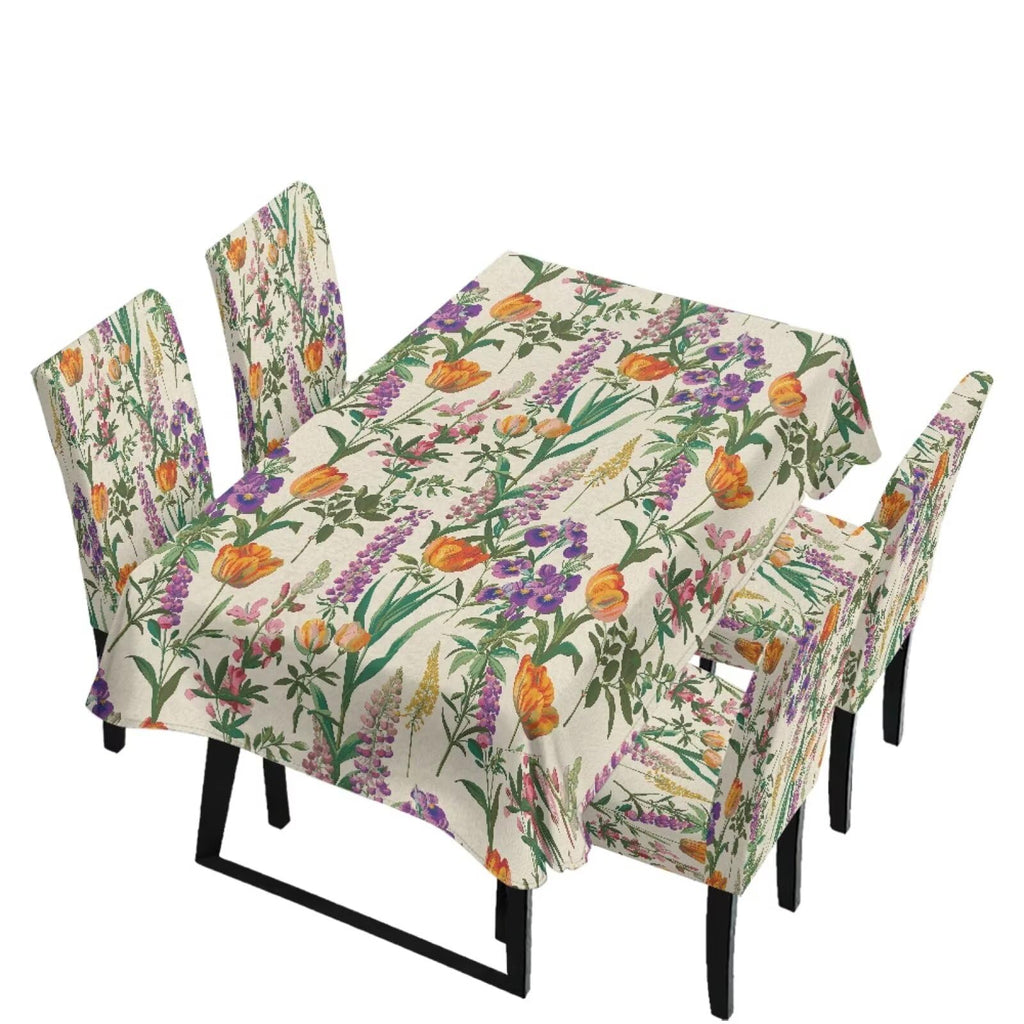 Dining Table Chair Covers 5 Pack, Removable Parsons Chair Slipcovers Dust Proof Tablecloths Scratch Resistant Seat Protector for Dining Room, Sunflower Honeycomb Bee Print Yellow