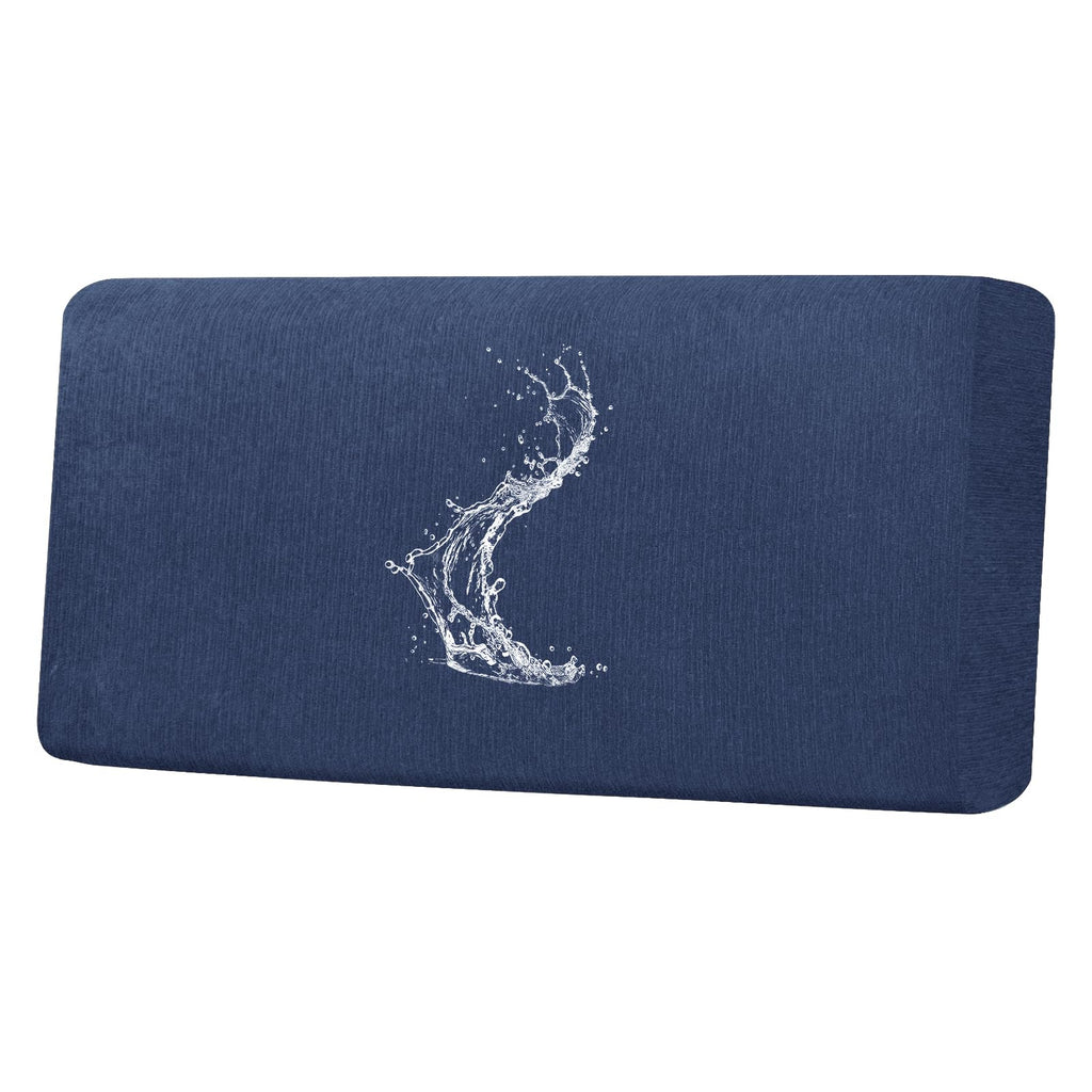 Waterproof RV Dinette Cushion Covers - Stretch Fabric Camper Seat Slipcover Replacement, Washable RV Couch Cover Designed for Camper Car Bench (Loveseat 2 Bench Cover, Blue Grey)
