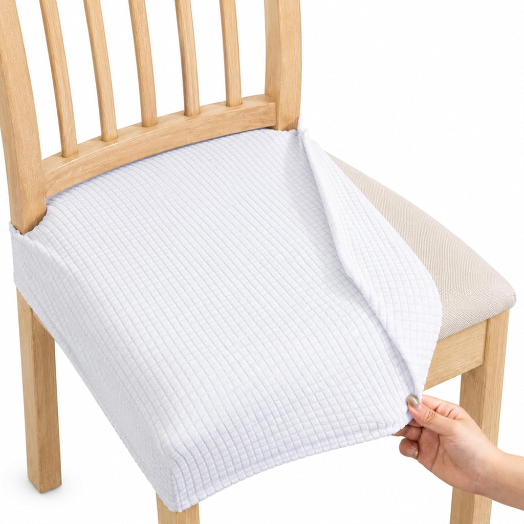 NILUOH Waterproof Seat Covers for Dining Room Chairs, 4 Pack Coffee
