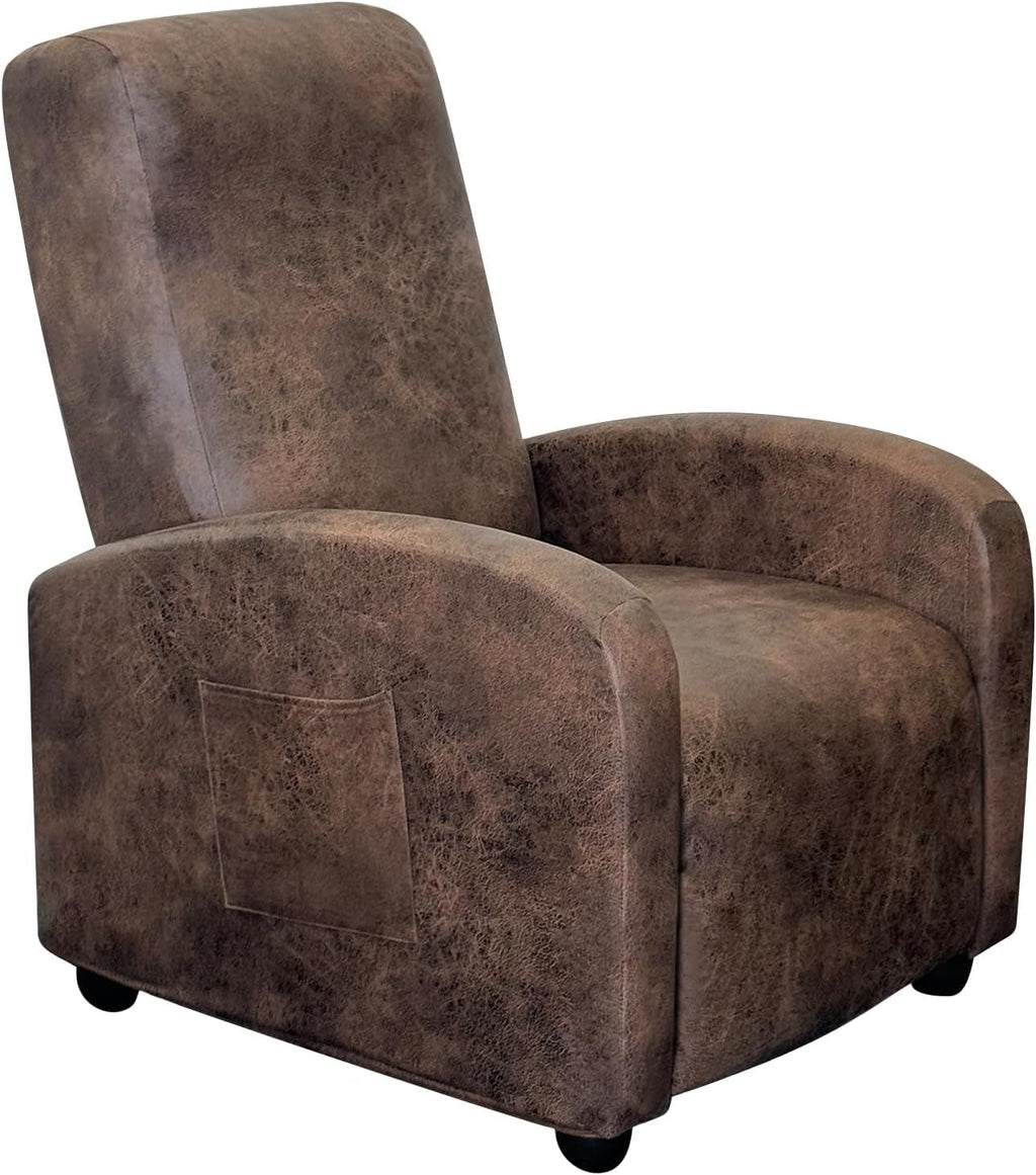 molasofa Leather Like Additional Recliner Console Cover for Reclining Loveseat Covers Stretch Jacquard Middle Consolefor Recliner Couch(Dark Brown)