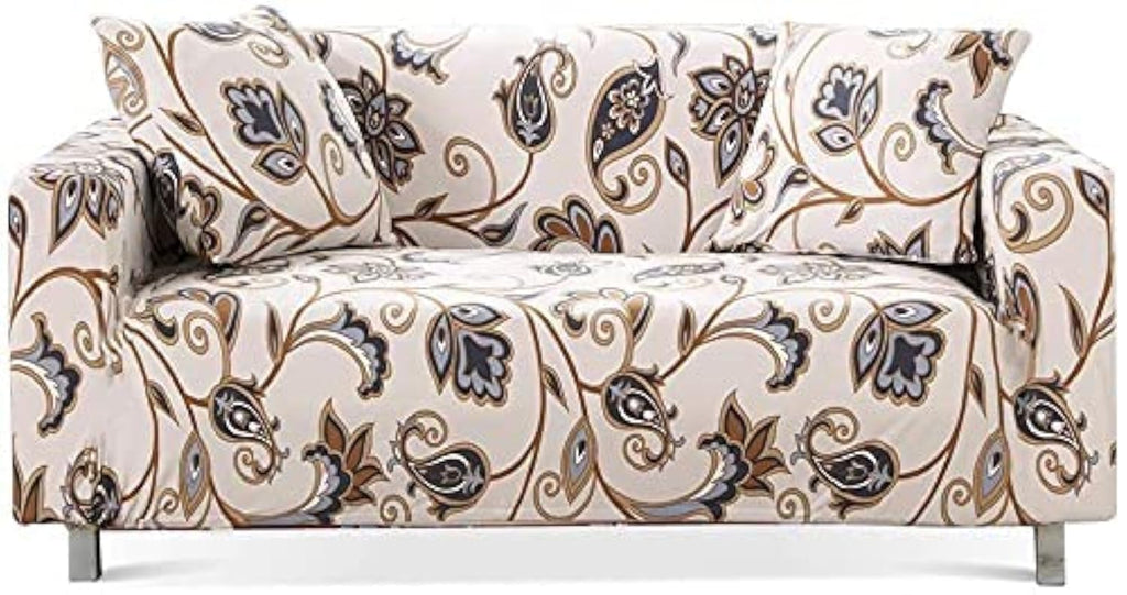 HOOBUY Printed Sofa Cover Stretch Couch Covers Patterned Loveseat Slipcovers for 2 Seater Cushion Couch Love Seat Set (BXMY, 2 Seater/Loveseat)