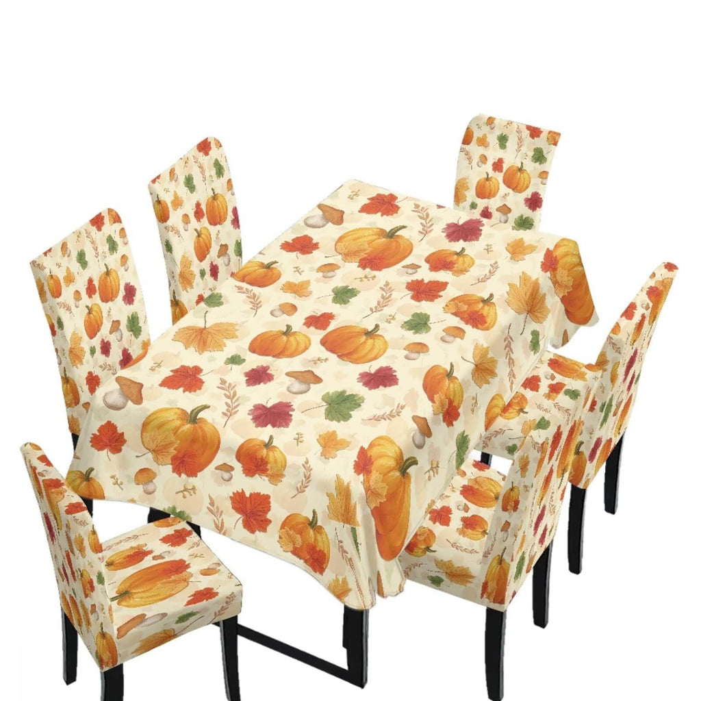Maple Leaf Dining Table & Chair Cover Rectangle Dining Table Decor