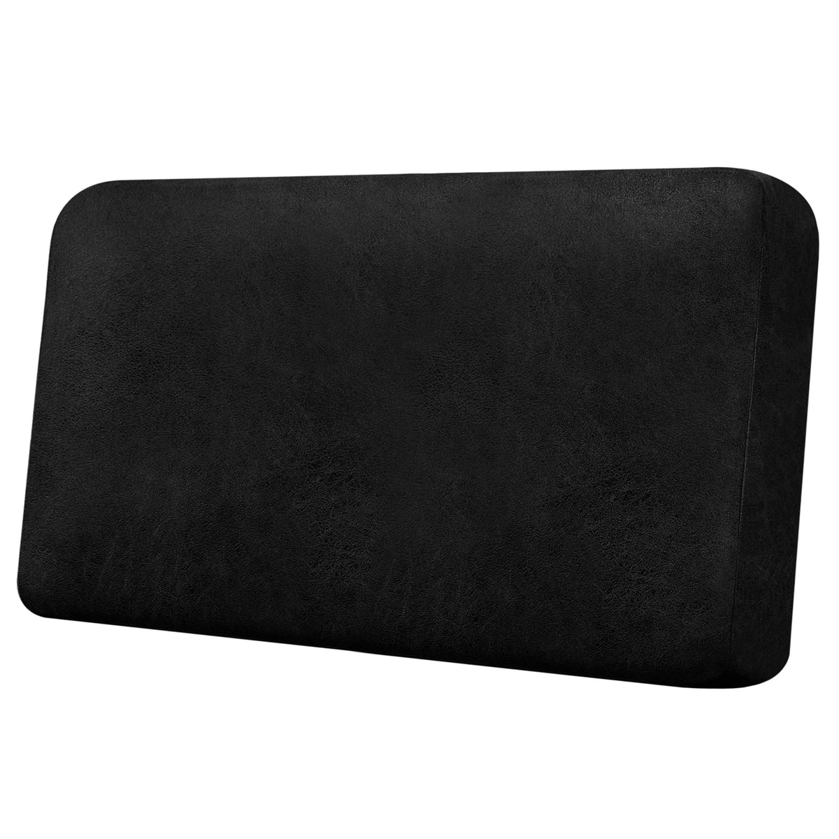 Loveseat Cushion Covers Leather-Look 2PC Stretch Love Seat Slipcover Sets for Living Room Individual Couch Seat Protector, Pet-Friendly, Non-Slip, Easy Fit - Coffee
