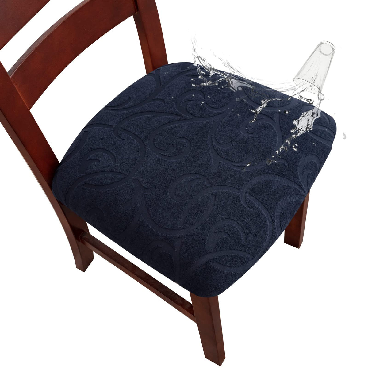 Genina Chair Seat Covers Waterproof Dining Room Chair Covers, 4 Pack
