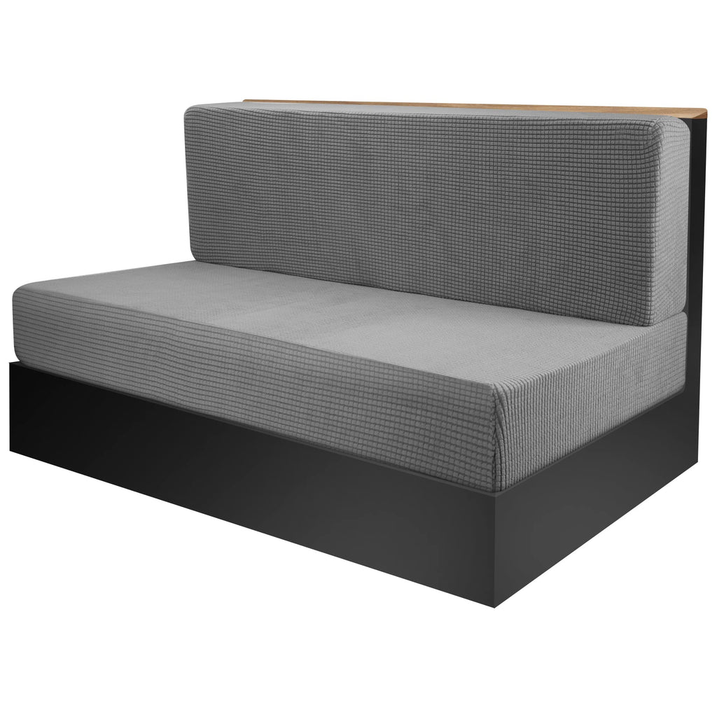 Tlswshsy RV Dinette Cushion Covers-Stretchable Loveseat Sofa Furniture Protector -Elastic Camper Cushion Slipcoversfor RV Camper Car Bench (Khak)