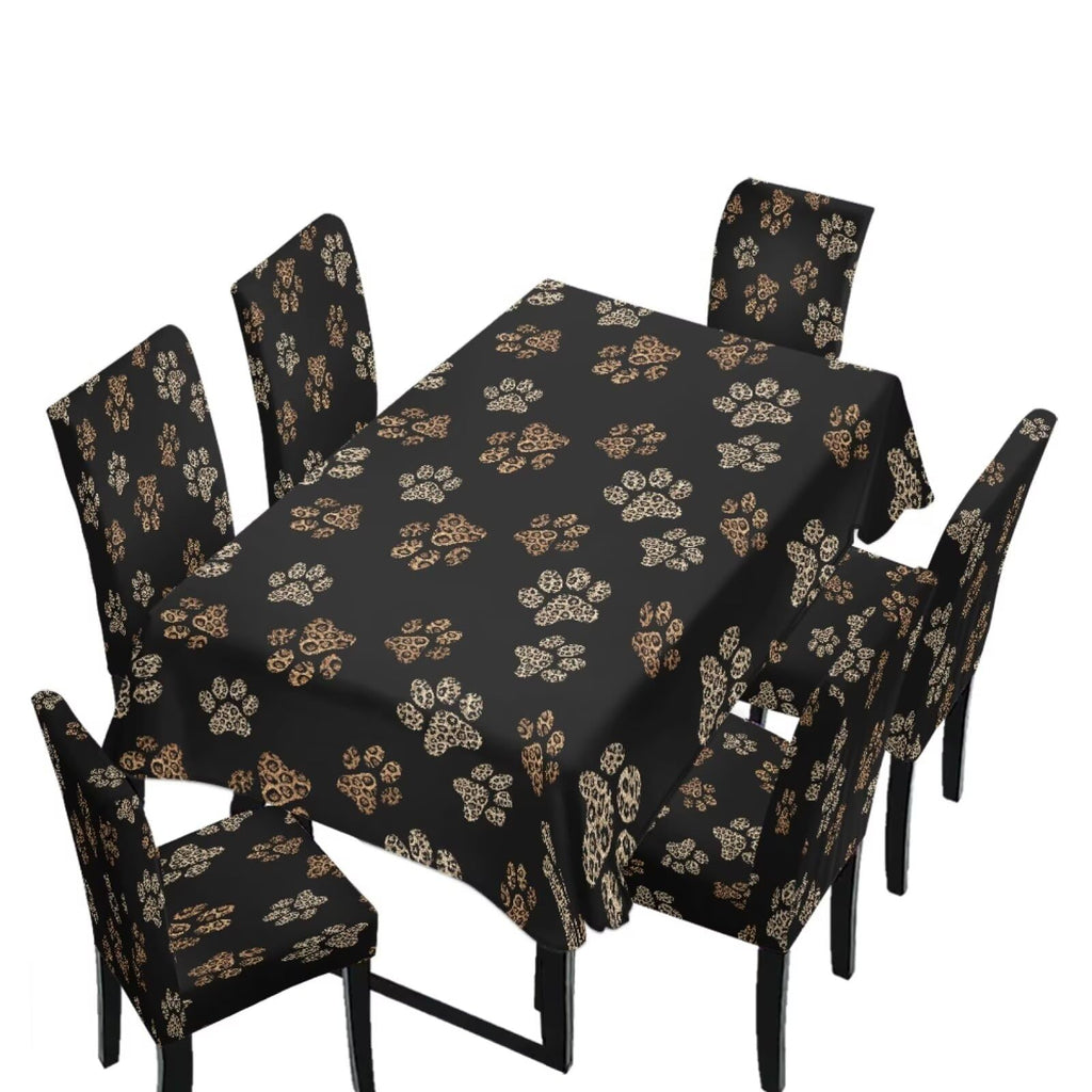 Dining Table Chair Covers 5 Pack, Removable Parsons Chair Slipcovers Dust Proof Tablecloths Scratch Resistant Seat Protector for Dining Room, Sunflower Honeycomb Bee Print Yellow