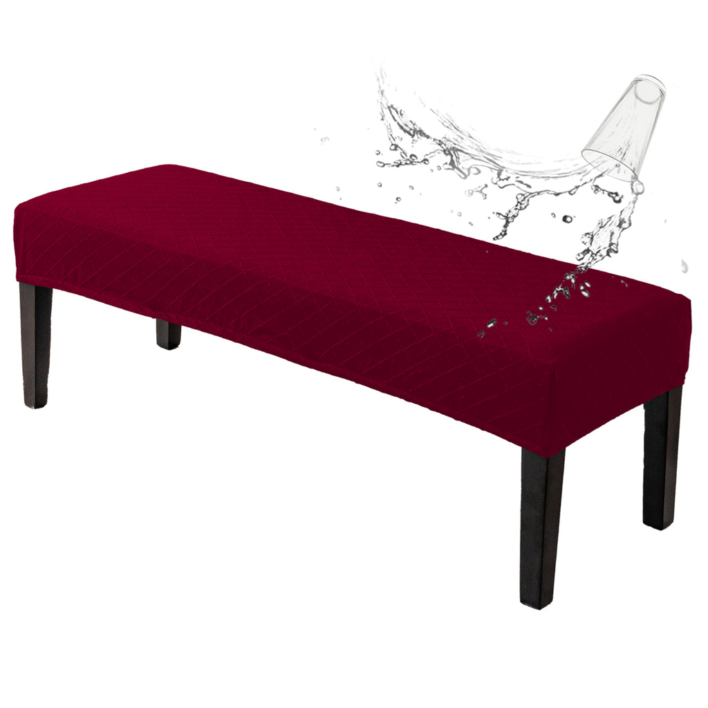 Genina Waterproof Dining Room Bench Covers,Stretch Bench Cover,Beige