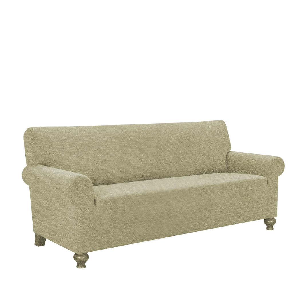 URBANLIFE 1-Piece Stretch Sofa Covers for 2 Cushion Couch, Dusk Blue Gray