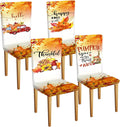 4 Pcs Thanksgiving Maple Chair Covers Fall Vintage Dining Chair Covers
