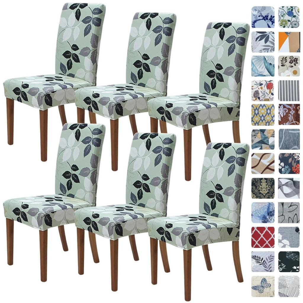 SPRINGRICO Chair Covers for Dining Room Set of 4, Stretch Dining Chair Cover, Washable Spandex Kitchen Parsons Chair Slipcovers, Removable Seat Protector for Home or Party (4 Pack, Lotus Gray)
