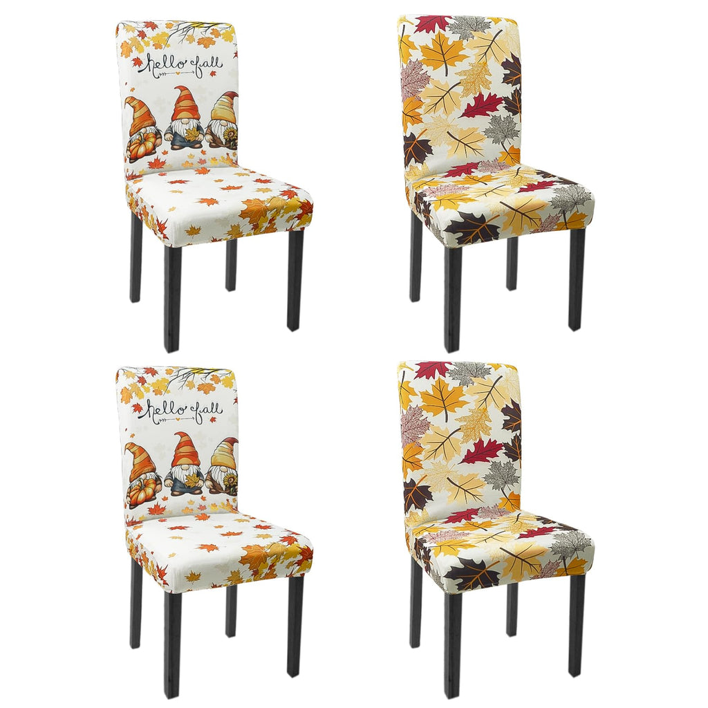 Halloween Chair Covers Set of 4 Pumpkin Ghost Spider Parsons Slipcovers
