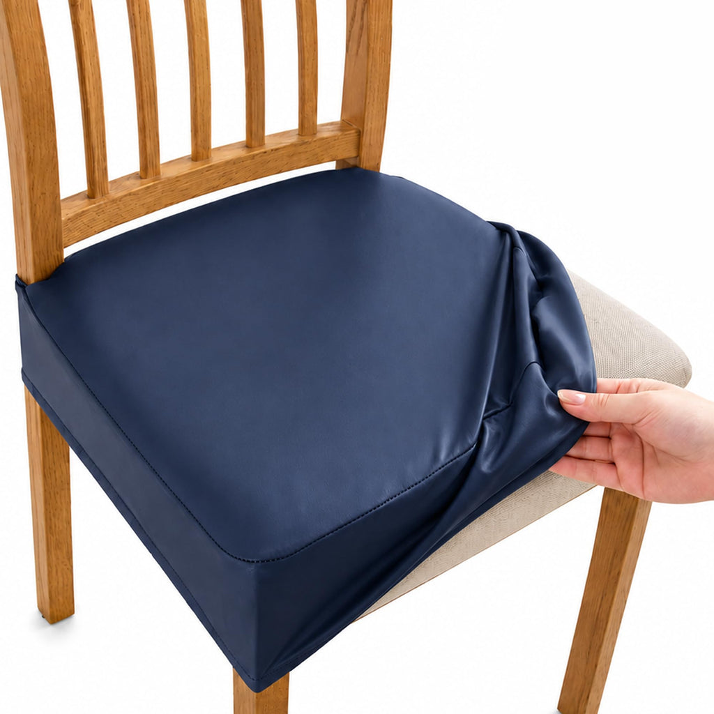 NILUOH Waterproof Seat Covers for Dining Room Chairs, 4 Pack Coffee