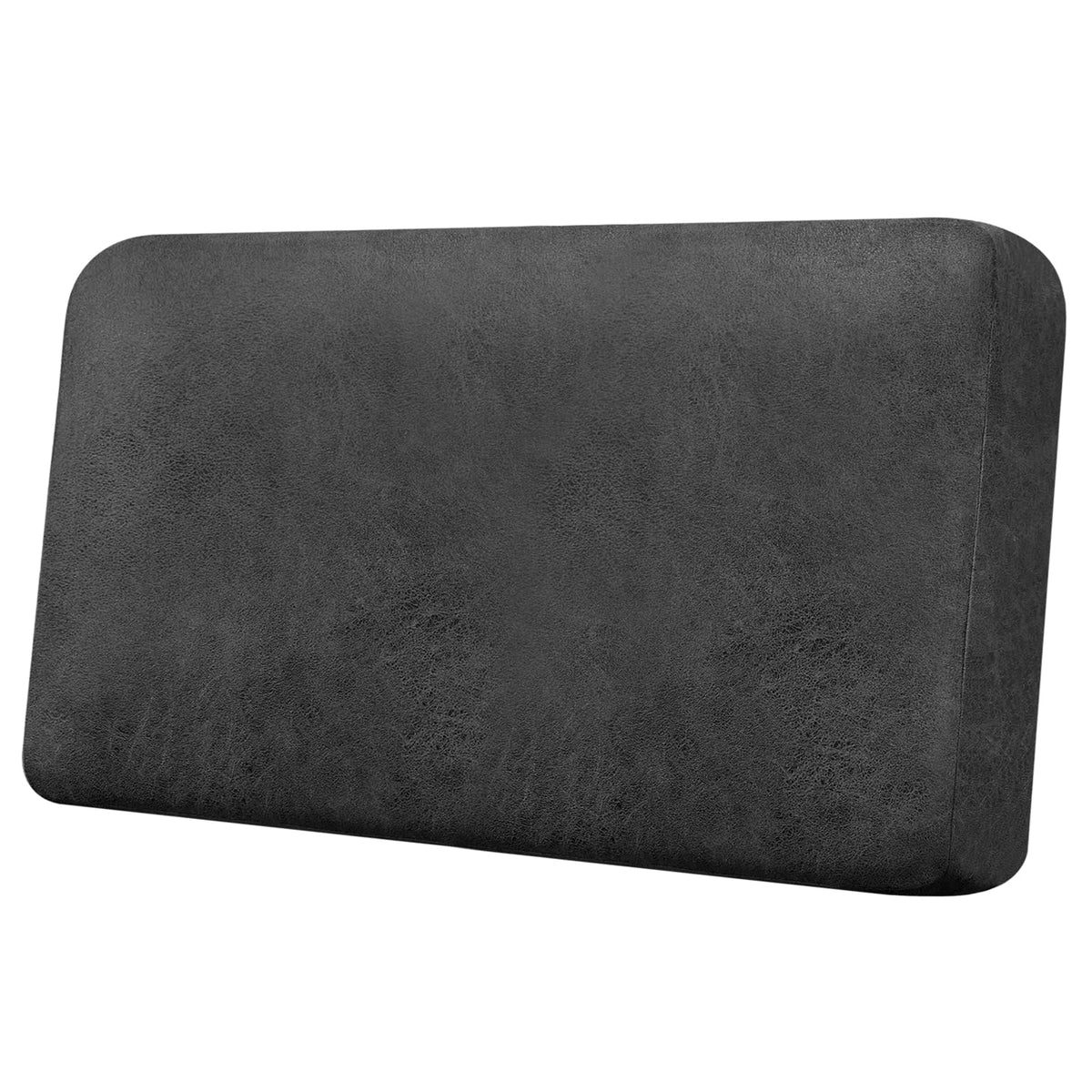 Loveseat Cushion Covers Leather-Look 2PC Stretch Love Seat Slipcover Sets for Living Room Individual Couch Seat Protector, Pet-Friendly, Non-Slip, Easy Fit - Coffee