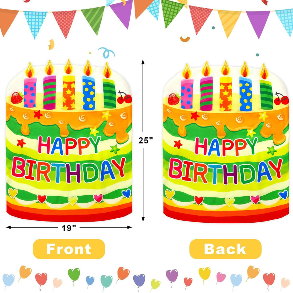 Fancy Land Birthday Chair Cover for Classroom for Kids Party Decorations