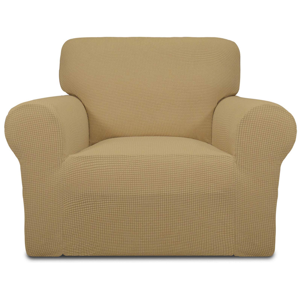 Easy-Going Stretch Loveseat Couch Covers Washable Cream