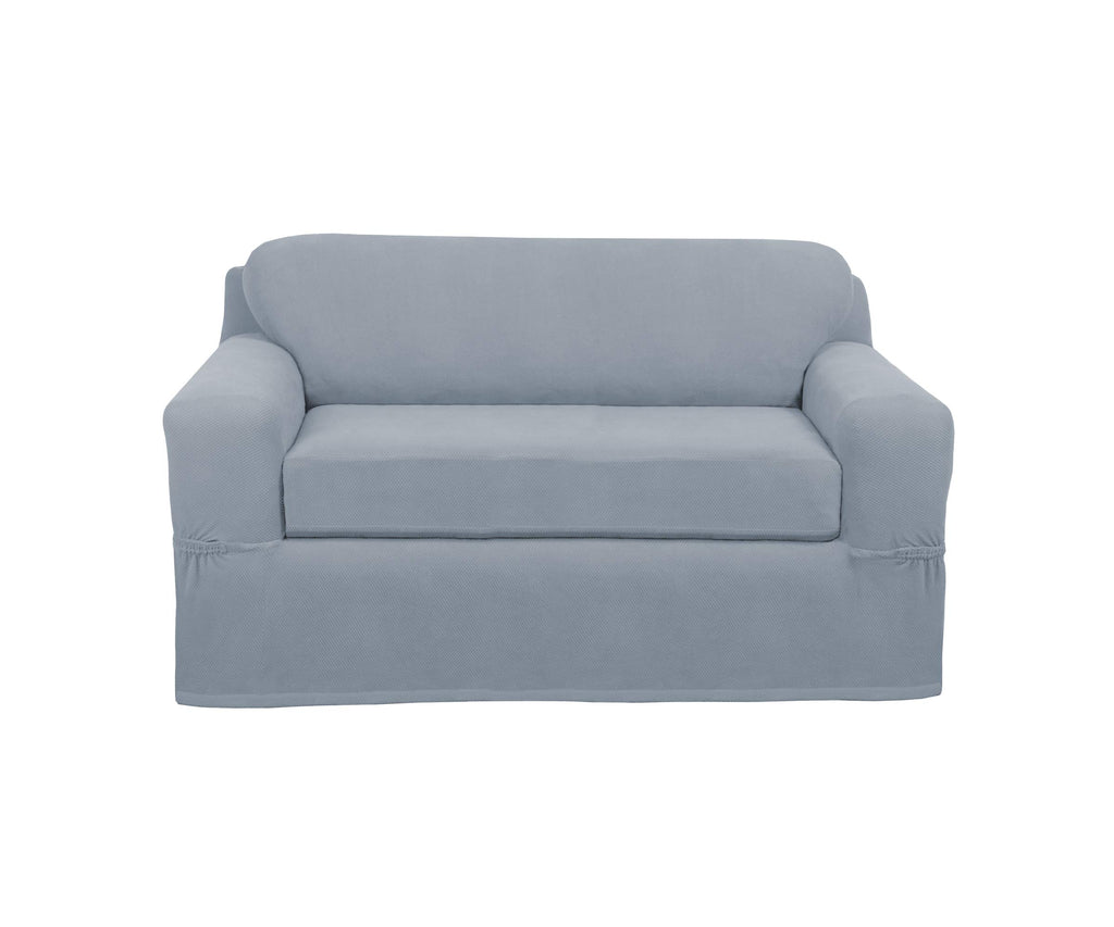 Maytex Pixel 2 Piece Loveseat Slipcover, Black