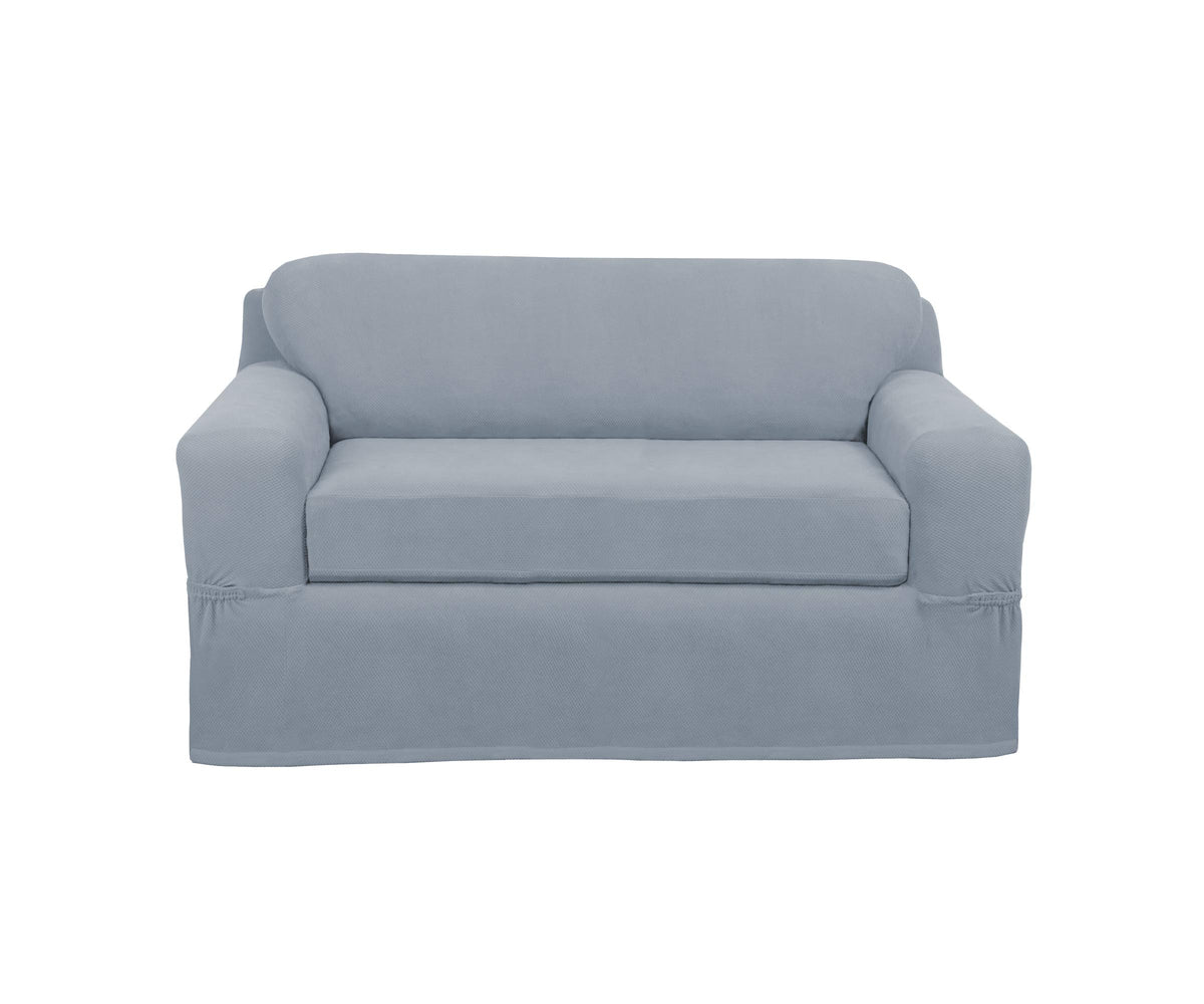 Maytex Pixel 2 Piece Loveseat Slipcover, Black