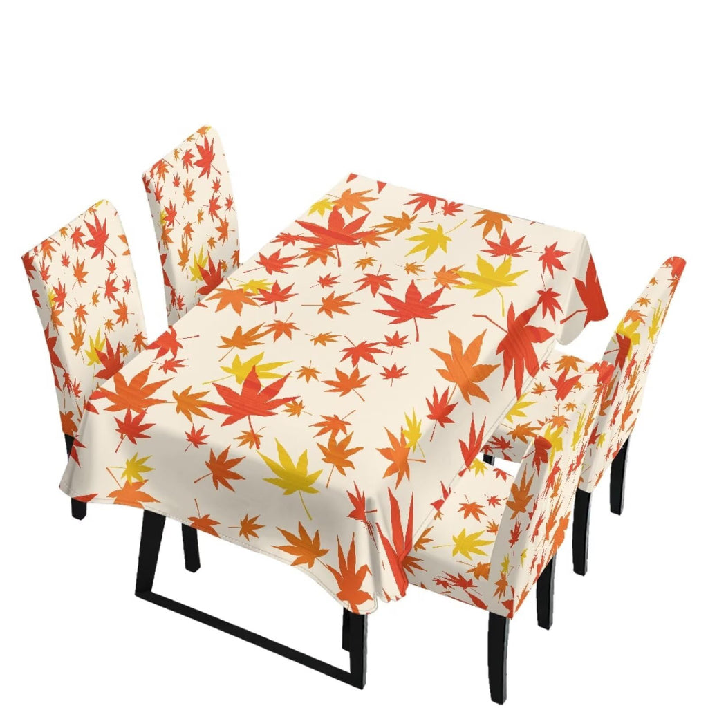Dining Chair Covers and Dining Table Cloth Christmas Decor