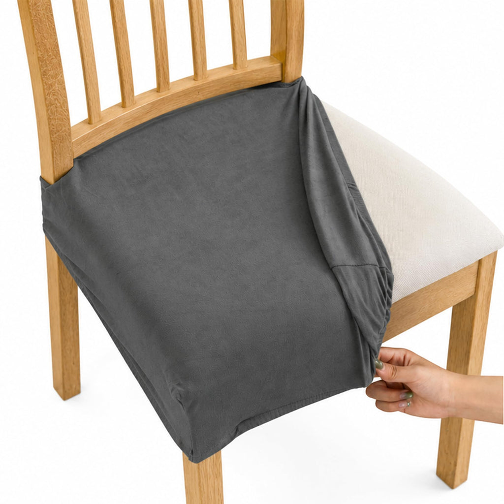 NILUOH Waterproof Seat Covers for Dining Room Chairs, 4 Pack Coffee